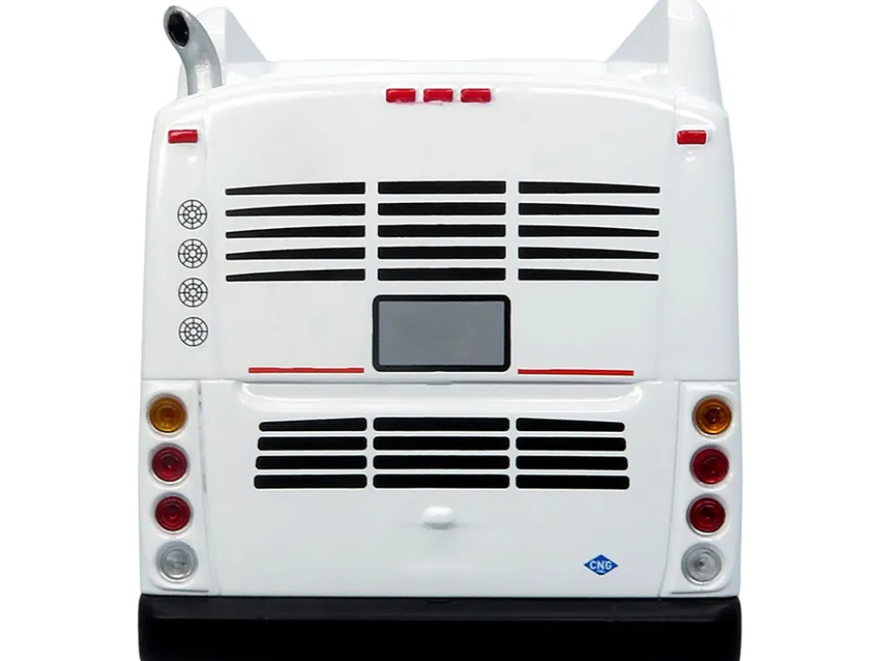 New Flyer Xcelsior Transit Bus Bank White "The Bus & Motorcoach Collection" Limited Edition to 504 Pieces Worldwide 1/43 Model by Iconic Replicas
