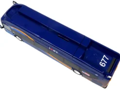 New Flyer Xcelsior Transit Bus Bank "MTA New York City" Blue with Graphics "The Bus & Motorcoach Collection" Limited Edition to 504 Pieces Worldwide 1/43 Model by Iconic Replicas