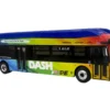 New Flyer Xcelsior XN40 Transit Bus "DASH Pride Livery" Blue with Rainbow Graphics "The Bus & Motorcoach Collection" Limited Edition 1/87 (HO) Diecast Model by Iconic Replicas