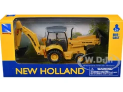 New Holland B110C Backhoe Loader Yellow Diecast Model by New Ray