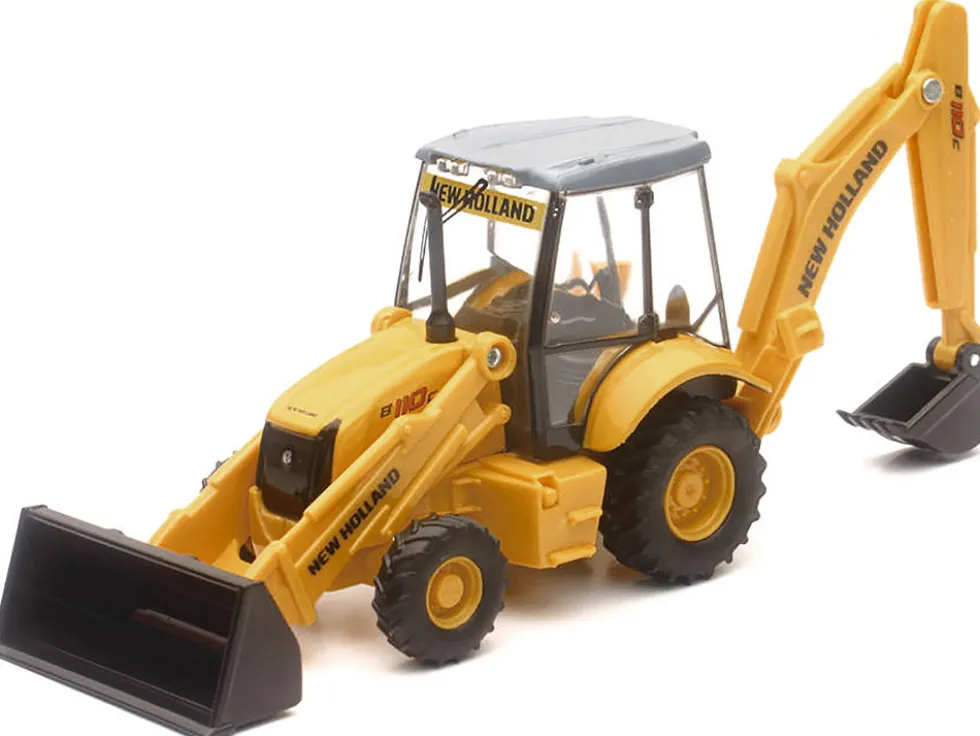 New Holland B110C Backhoe Loader Yellow Diecast Model by New Ray