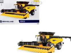 New Holland CR11 Combine with 16-Row Corn Head and Draper Grain Head Yellow "Prestige Collection" Series 1/32 Diecast Model by ERTL TOMY
