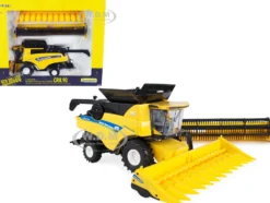 New Holland CR8.90 Combine Yellow Corn Head Draper Head New Holland Agriculture Series 1/32 Diecast Model ERTL TOMY 13898