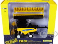 New Holland CR8.90 Combine Yellow Corn Head Draper Head New Holland Agriculture Series 1/64 Diecast Models ERTL TOMY 13870