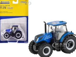 New Holland Genesis T7.270 PLM Tractor Blue "New Holland Agriculture" 1/64 Diecast Model by ERTL TOMY