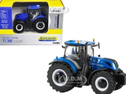 New Holland Genesis T7.300 PLM Tractor Blue "New Holland Agriculture - Prestige Collection" 1/64 Diecast Model by ERTL TOMY