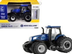 New Holland Genesis T8.415 Tractor with Dual Wheels Blue "Prestige Collection" 1/64 Diecast Model by ERTL TOMY