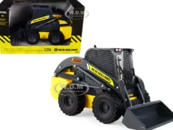New Holland L334 Skid Steer Loader Yellow Dark Gray 1/16 Diecast Model ERTL TOMY 13932