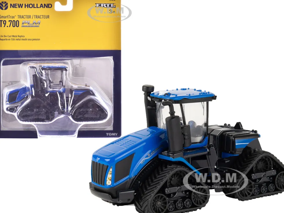 New Holland T9.700 SmartTrax Tractor Blue with Tracks 1/64 Diecast Model by ERTL TOMY