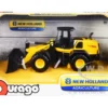 New Holland W170D Wheel Loader Yellow Black New Holland Agriculture Series 1/50 Diecast Model Bburago 32083