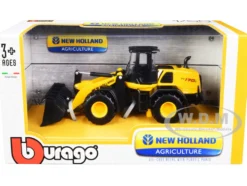 New Holland W170D Wheel Loader Yellow Black New Holland Agriculture Series 1/50 Diecast Model Bburago 32083