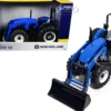New Holland Workmaster 120 Tractor with Loader Blue 1/16 Diecast Model by ERTL TOMY