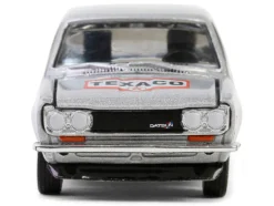 1970 Nissan Datsun 510 #28 "Texaco" Silver Metallic and White with Red Stripes "Texaco Special Edition" Series 1 1/64 Diecast Model Car by Greenlight