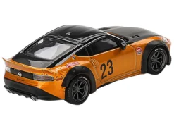 Nissan Fairlady Z #23 "LB-NATION WORKS" LB Gold Metallic with Matt Black Hood and Black Top Limited Edition 1/64 Diecast Model Car by Mini GT