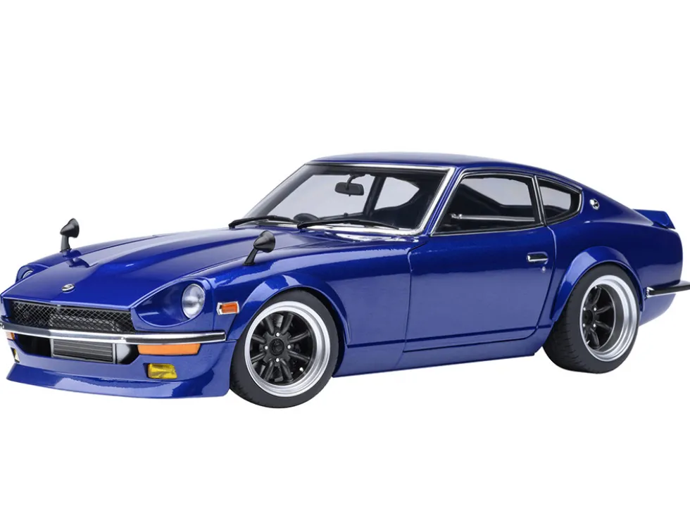 Nissan Fairlady Z RHD (Right Hand Drive) "Akuma No Z" Blue Metallic "Wangan Midnight - Comic #1 Version" Manga 1/18 Model Car by Autoart