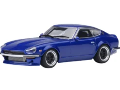Nissan Fairlady Z RHD (Right Hand Drive) "Akuma No Z" Blue Metallic "Wangan Midnight - Comic #4 Version" Manga 1/64 Model Car by Autoart