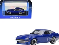 Nissan Fairlady Z RHD (Right Hand Drive) "Akuma No Z" Blue Metallic "Wangan Midnight - Comic #4 Version" Manga 1/64 Model Car by Autoart