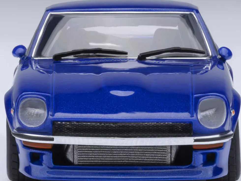Nissan Fairlady Z RHD (Right Hand Drive) "Akuma No Z" Blue Metallic "Wangan Midnight - Comic #4 Version" Manga 1/64 Model Car by Autoart
