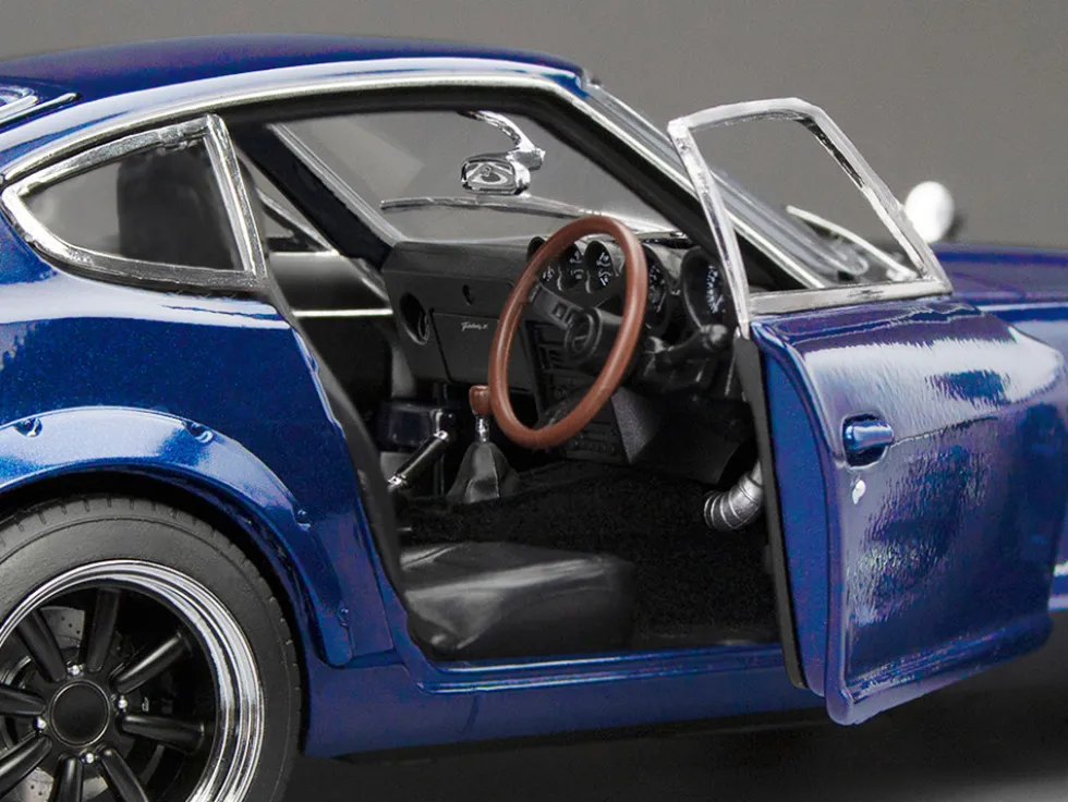1970 Nissan Fairlady Z (S30) RHD (Right Hand Drive) Midnight Blue Metallic "Asian Collectibles" Series 1/18 Diecast Model Car by Sun Star