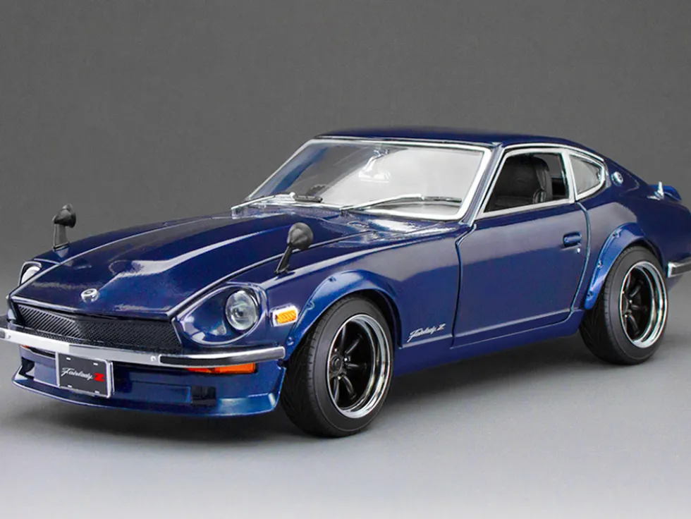 1970 Nissan Fairlady Z (S30) RHD (Right Hand Drive) Midnight Blue Metallic "Asian Collectibles" Series 1/18 Diecast Model Car by Sun Star