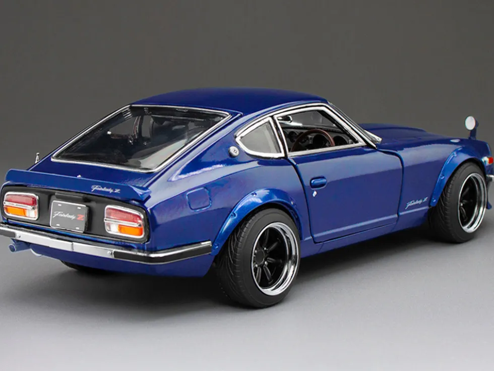 1970 Nissan Fairlady Z (S30) RHD (Right Hand Drive) Midnight Blue Metallic "Asian Collectibles" Series 1/18 Diecast Model Car by Sun Star