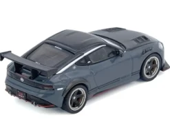 Nissan Fairlady Z "Top Secret" (RZ34) RHD (Right Hand Drive) Stealth Gray with Carbon Hood and Black Top 1/64 Diecast Model Car by Inno Models