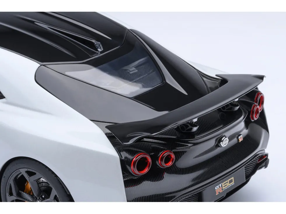 Nissan GT-R50 By ItalDesign Black and White Metallic 1/18 Model Car by Autoart