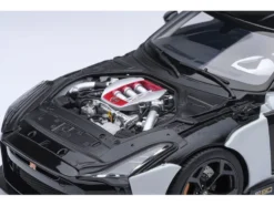 Nissan GT-R50 By ItalDesign Black and White Metallic 1/18 Model Car by Autoart