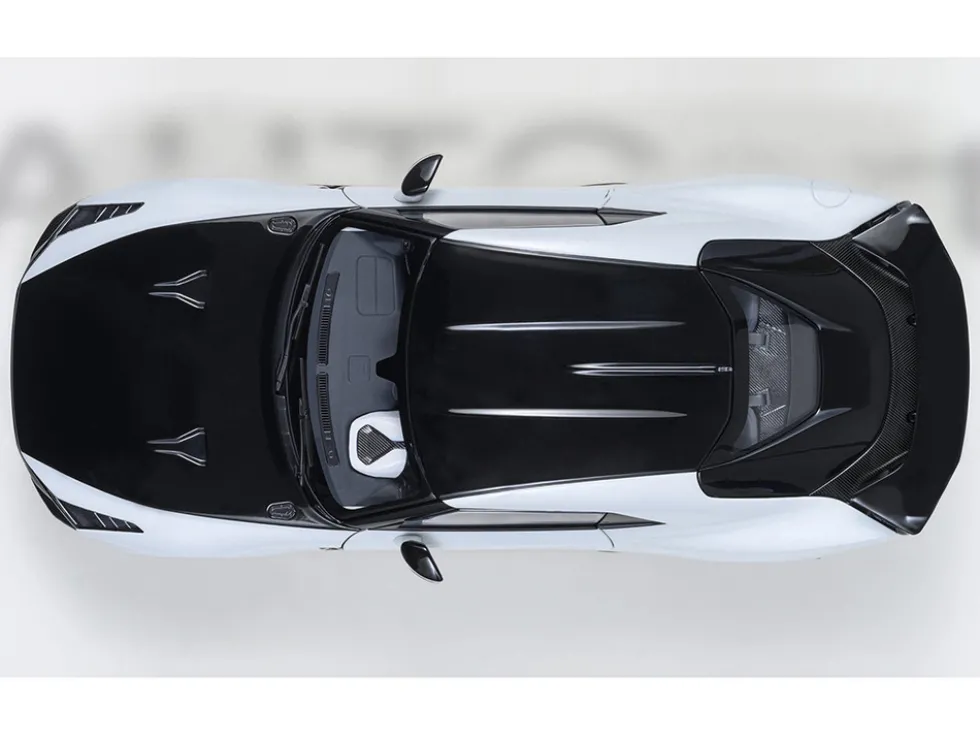 Nissan GT-R50 By ItalDesign Black and White Metallic 1/18 Model Car by Autoart