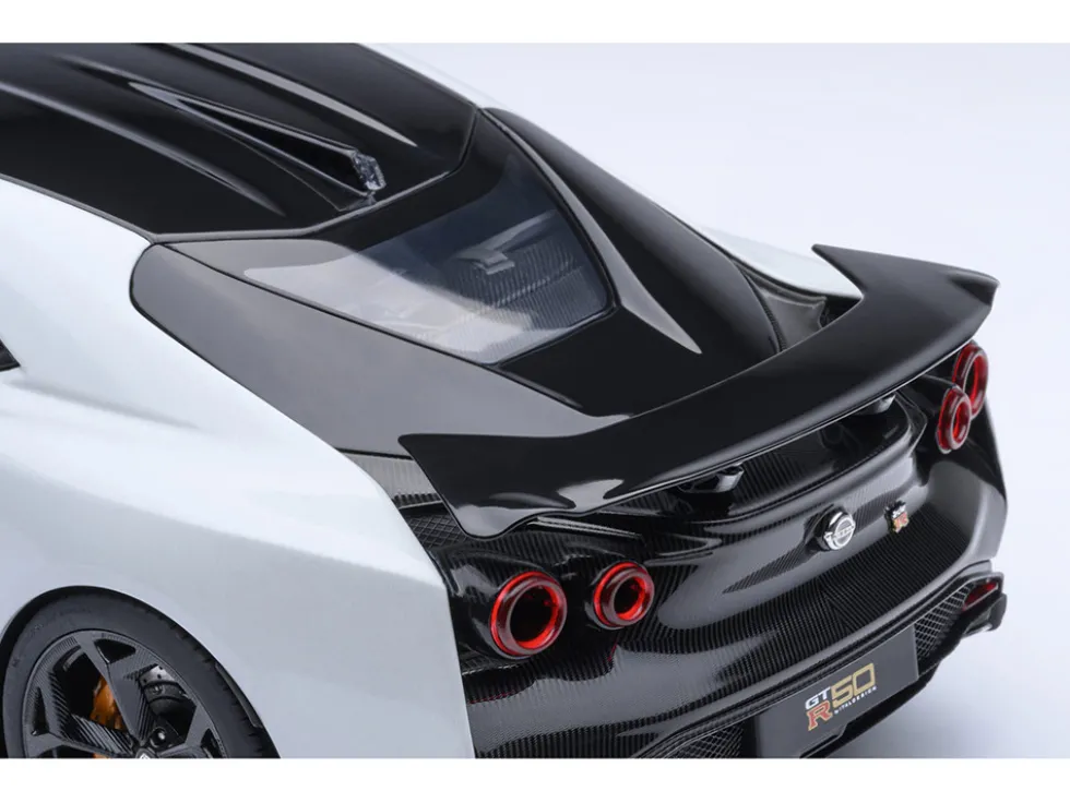 Nissan GT-R50 By ItalDesign Black and White Metallic 1/18 Model Car by Autoart
