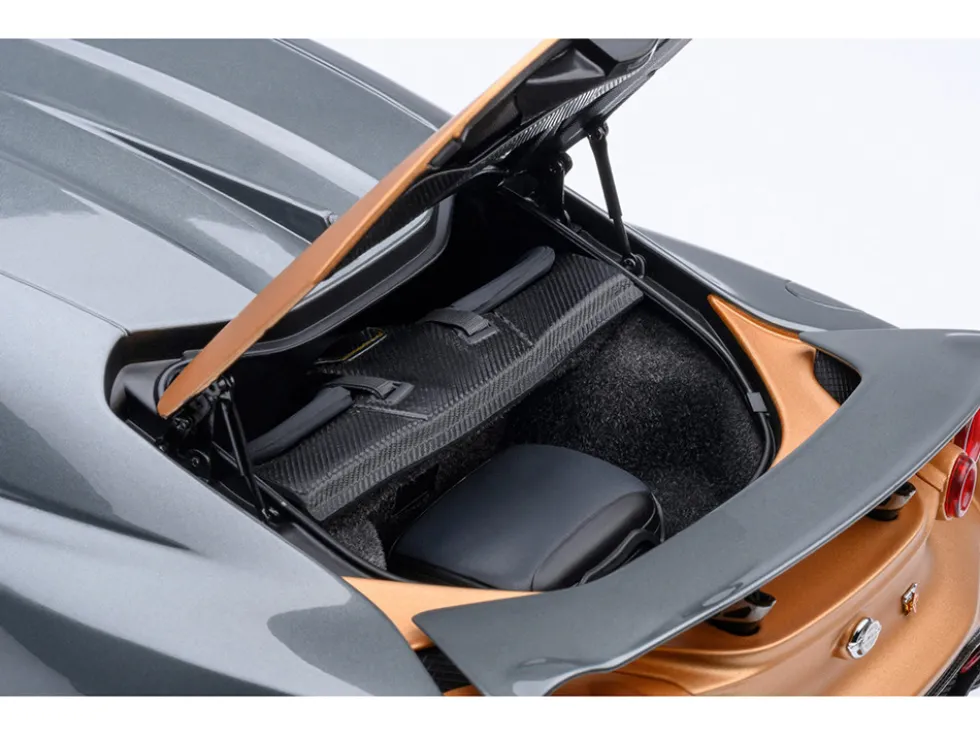 Nissan GT-R50 By ItalDesign "Goodwood Version" Liquid Kinetic Gray Metallic with Gold Accents 1/18 Model Car by Autoart