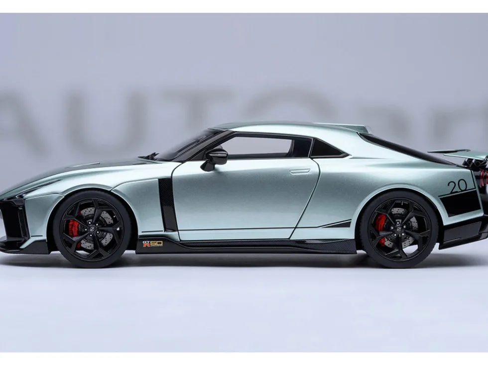 Nissan GT-R50 By ItalDesign Green Metallic and Black 1/18 Model Car by Autoart