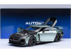 Nissan GT-R50 By ItalDesign Green Metallic and Black 1/18 Model Car by Autoart