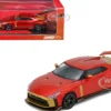 Nissan GT-R50 By ItalDesign Red Metallic with Gold Accents 1/64 Diecast Model Car by Inno Models