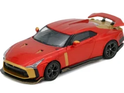 Nissan GT-R50 By ItalDesign Red Metallic with Gold Accents 1/64 Diecast Model Car by Inno Models
