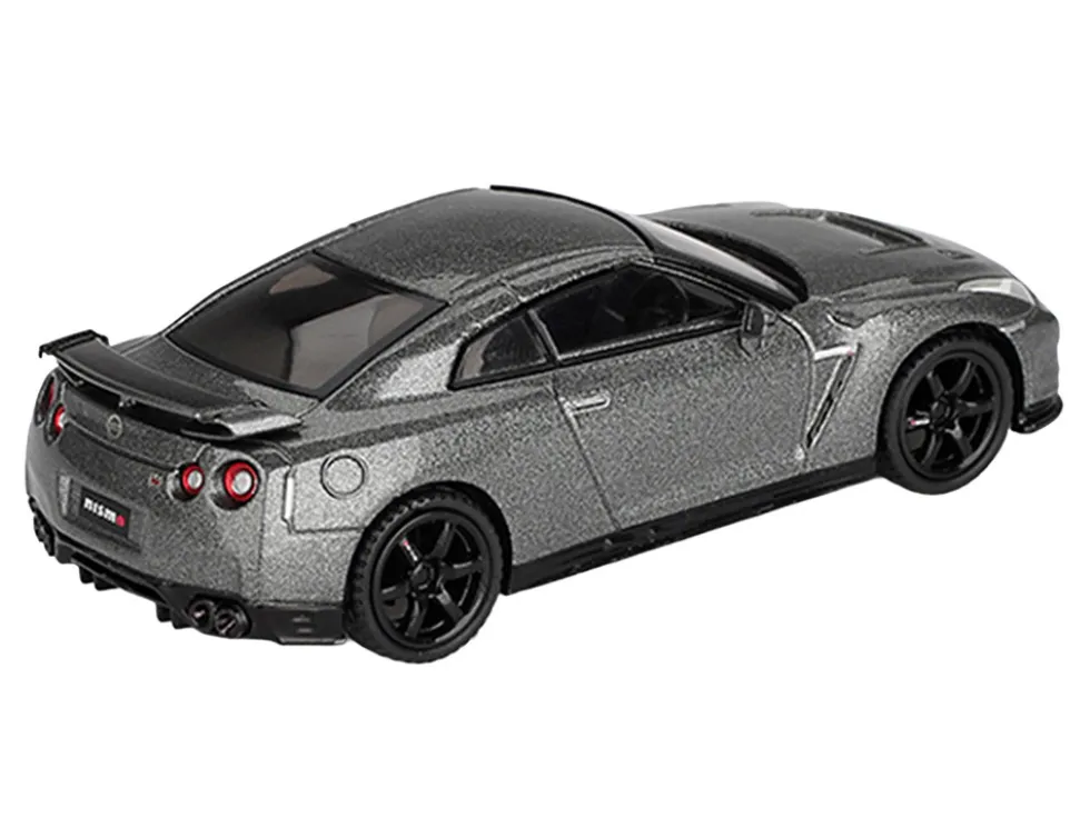 Nissan GT-R Nismo R35 CRS Version RHD (Right Hand Drive) Dark Metal Gray Metallic Limited Edition 1/64 Diecast Model Car by Mini GT