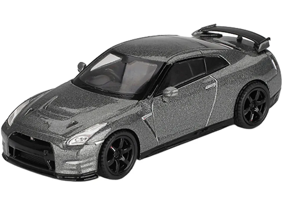 Nissan GT-R Nismo R35 CRS Version RHD (Right Hand Drive) Dark Metal Gray Metallic Limited Edition 1/64 Diecast Model Car by Mini GT