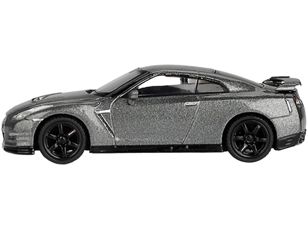 Nissan GT-R Nismo R35 CRS Version RHD (Right Hand Drive) Dark Metal Gray Metallic Limited Edition 1/64 Diecast Model Car by Mini GT
