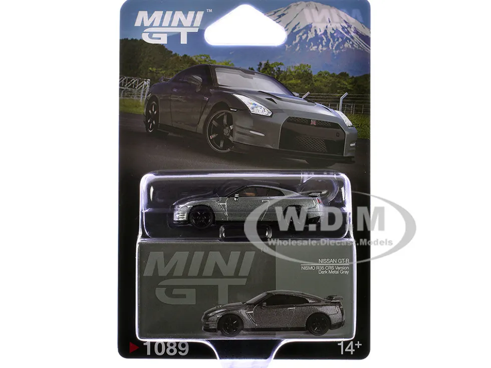 Nissan GT-R Nismo R35 CRS Version RHD (Right Hand Drive) Dark Metal Gray Metallic Limited Edition 1/64 Diecast Model Car by Mini GT