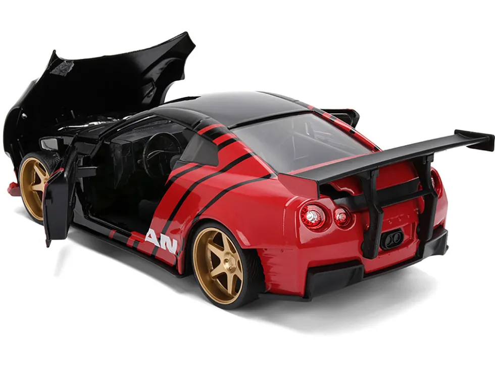 2009 Nissan GT-R (R35) Ben Sopra "Advan" Black and Red "JDM Tuners" Series 1/24 Diecast Model Car by Jada