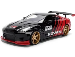 2009 Nissan GT-R (R35) Ben Sopra "Advan" Black and Red "JDM Tuners" Series 1/24 Diecast Model Car by Jada