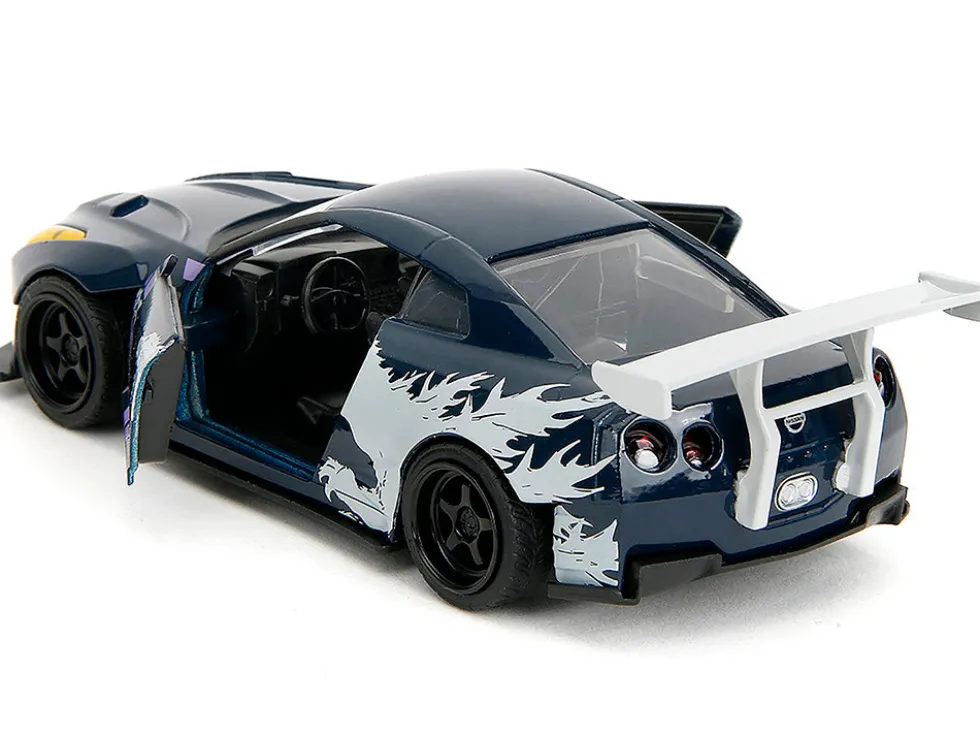 2009 Nissan GT-R (R35) Ben Sopra Dark Blue with Graphics "Godzilla" "Hollywood Rides" Series 1/32 Diecast Model Car by Jada