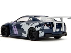 2009 Nissan GT-R (R35) Ben Sopra Dark Blue with Graphics "Godzilla" "Hollywood Rides" Series 1/32 Diecast Model Car by Jada