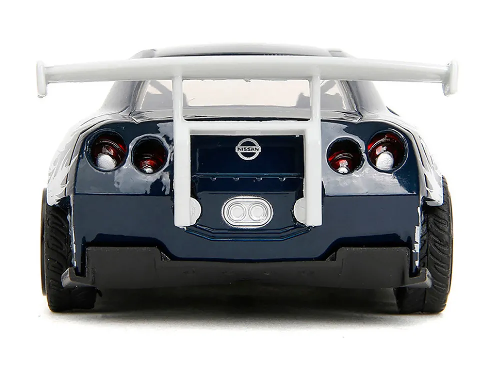 2009 Nissan GT-R (R35) Ben Sopra Dark Blue with Graphics "Godzilla" "Hollywood Rides" Series 1/32 Diecast Model Car by Jada