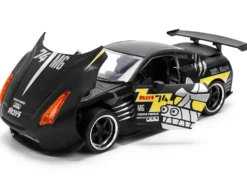 2009 Nissan GT-R (R35) Ben Sopra Matt Black with "Mechagodzilla" Graphics "Hollywood Rides" Series 1/24 Diecast Model Car by Jada