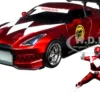 2009 Nissan GT-R R35 Candy Red Red Ranger Diecast Figurine Power Rangers 1/24 Diecast Model Car Jada 31908