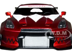2009 Nissan GT-R R35 Candy Red Red Ranger Diecast Figurine Power Rangers 1/24 Diecast Model Car Jada 31908