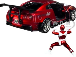 2009 Nissan GT-R R35 Candy Red Red Ranger Diecast Figurine Power Rangers 1/24 Diecast Model Car Jada 31908