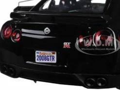 2008 Nissan GT-R R-35 Glossy Black 1/24 Diecast Model Car Motormax 73384