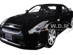 2008 Nissan GT-R R-35 Glossy Black 1/24 Diecast Model Car Motormax 73384